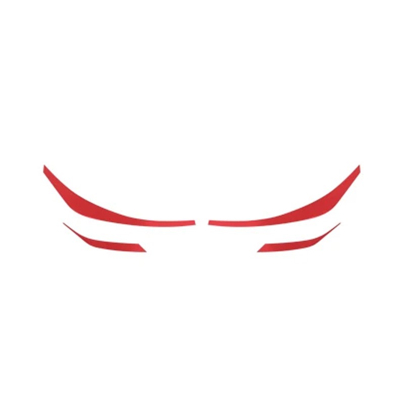 Changan Cs55 Plus 2023-2024 Car 4 Pcs Front Lamp Eyebrow Sticker Red And Black Light Film Automotive Exterior Accessories