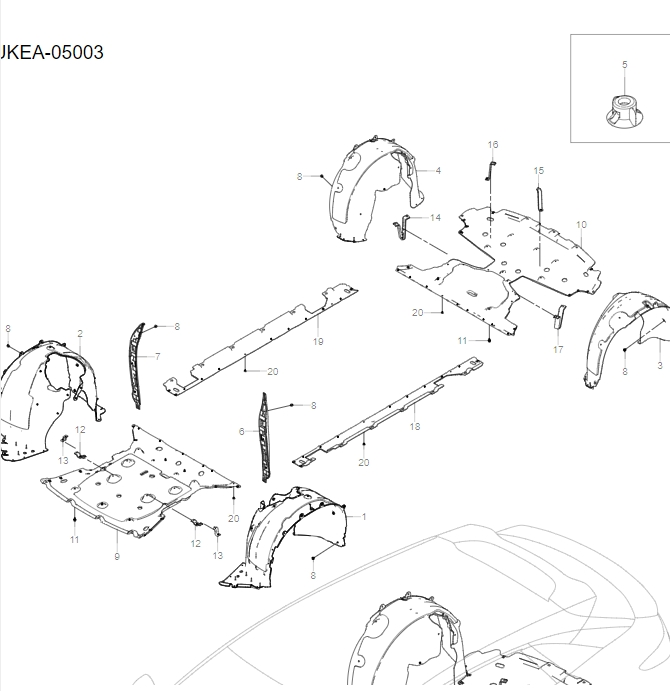 UKEA-05003 mudguard